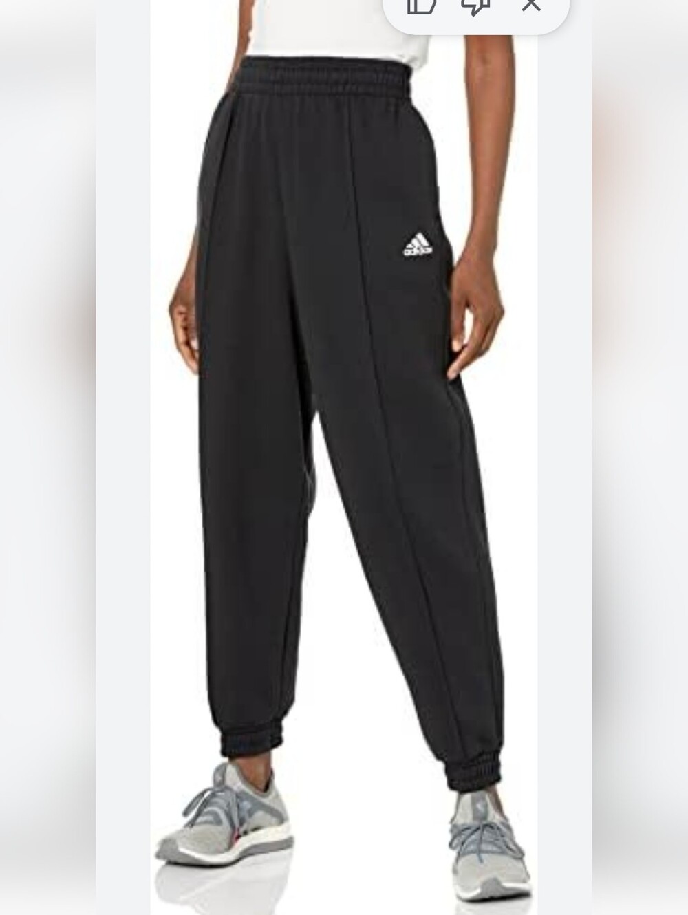 Adidas Navy Blue Athletic Track Pants with Elastic Ankles